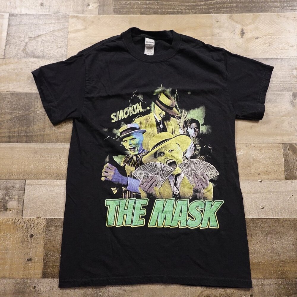 The Mask Movie Graphic Tee Black Gildan Size Small